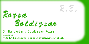rozsa boldizsar business card